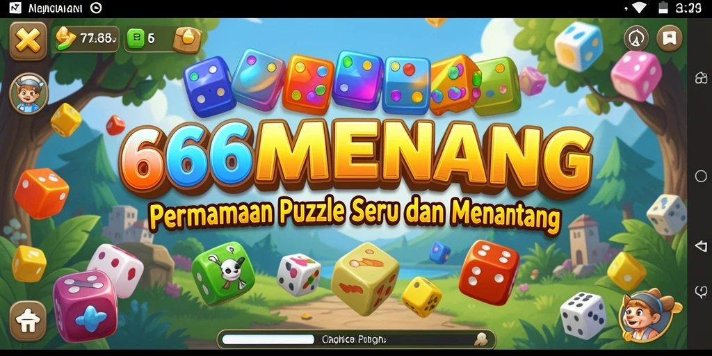 Tampilan gameplay Puzzle yang menarik dan colorful.