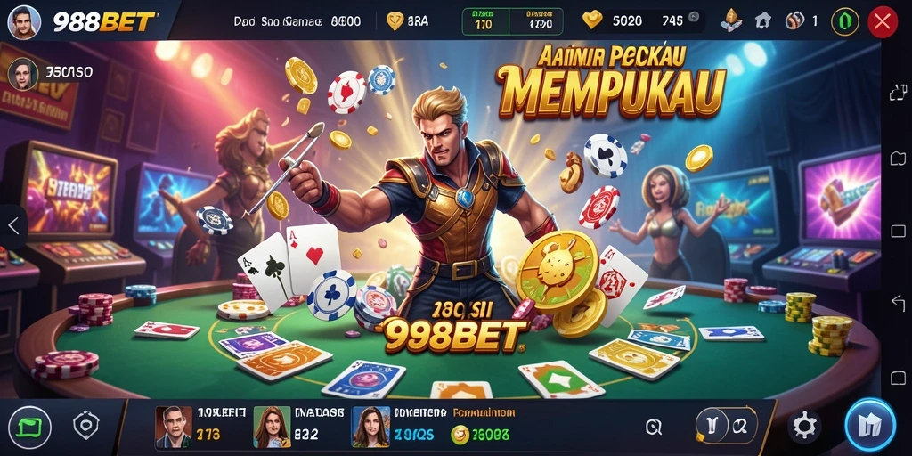Tampilan aksi seru dalam gameplay 988BET yang memukau.