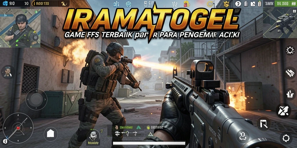 Tangkapan layar menunjukkan momen mendebarkan dari gameplay FPS IRAMATOGEL.