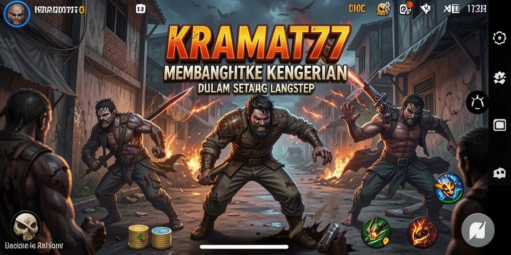 Tampilan gameplay KRAMAT77 yang menegangkan dan menyeramkan.