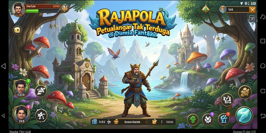 Skrinsut utama RAJAPOLA menampilkan momen petualangan seru di dunia fantasi.