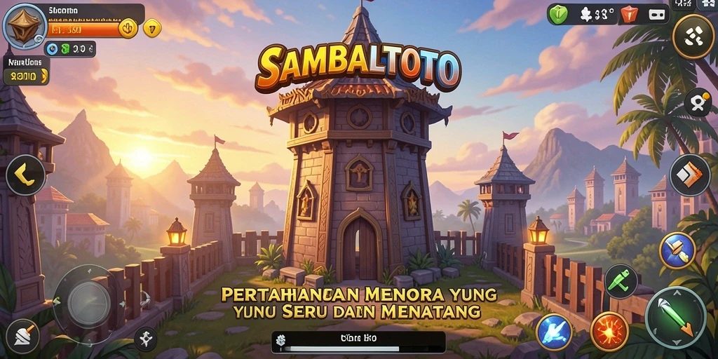 Tampilan gameplay menarik dari SAMBALTOTO dalam aksi Tower Defense.