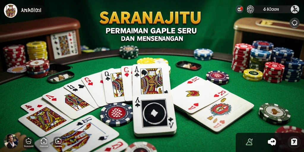 Tampilan menarik dalam permainan Gaple yang memikat.
