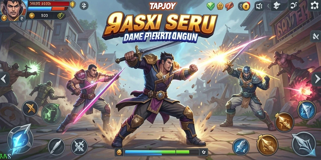 Tampilan gameplay TAPJOY yang penuh aksi dan adrenalin.
