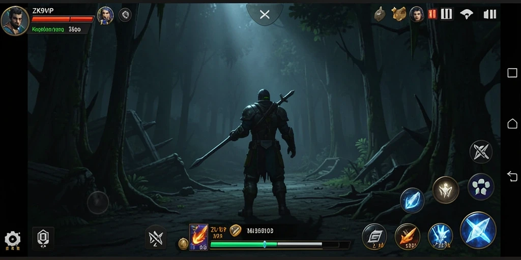 Screenshot gameplay ZK9VIP dengan suasana Horror yang mencekam.
