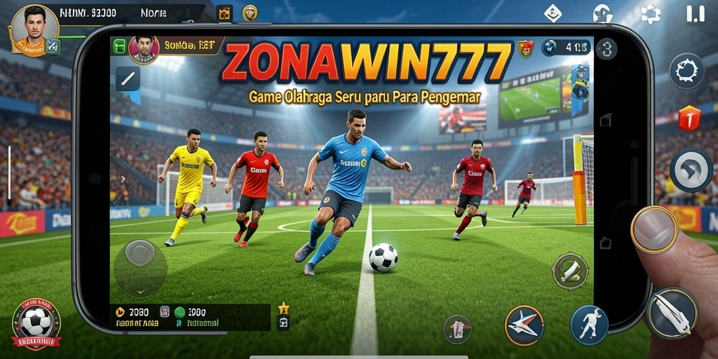 Tampilan gameplay ZONAWIN777 yang menampilkan aksi olahraga mendebarkan.